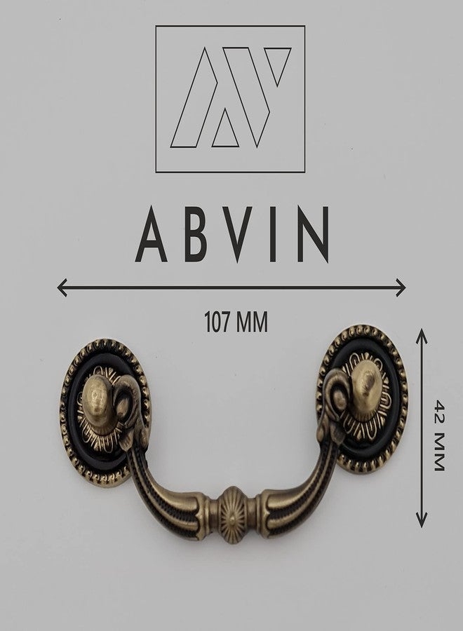 ABVIN Antique Brass Drop Handle Drawer Pull Antique Old Drawer Handles Vintage Knobs Dresser Pulls Cabinet Knob Hardware (Small) - Image 2